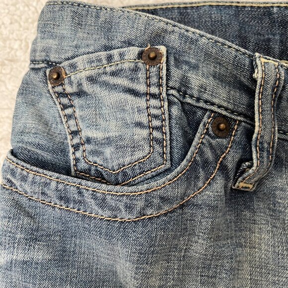 Vintage Guess Denim Maxi Skirt Size 28 Embroidery Floral Pockets Y2K Western - Picture 5 of 14